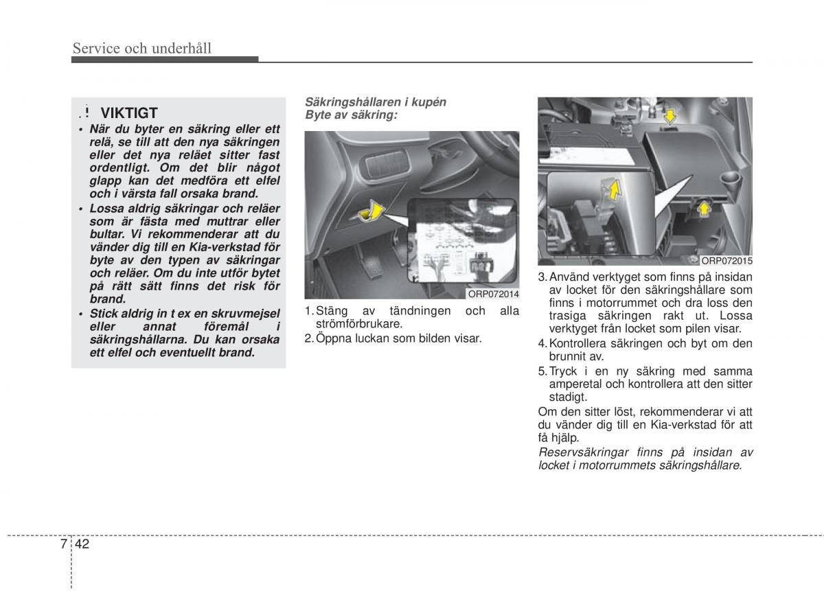 KIA Carens III 3 instruktionsbok / page 582