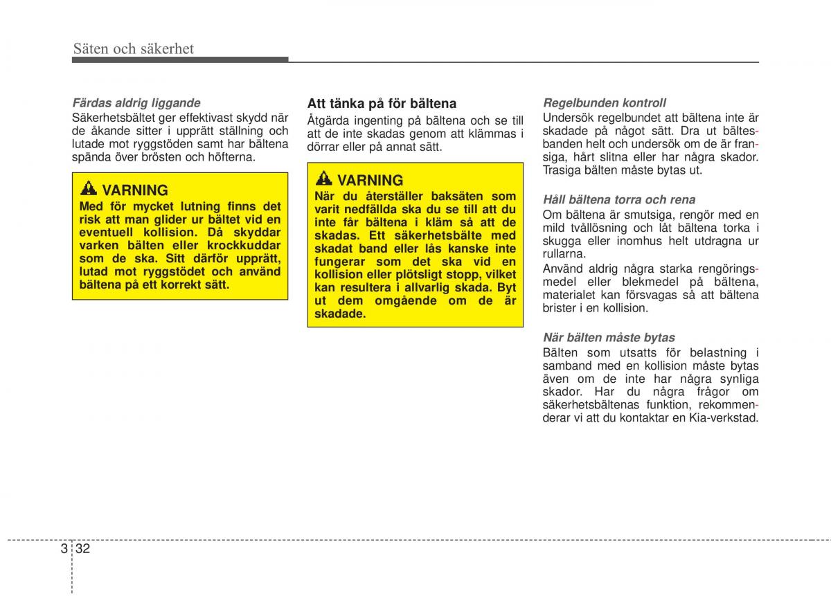 KIA Carens III 3 instruktionsbok / page 59