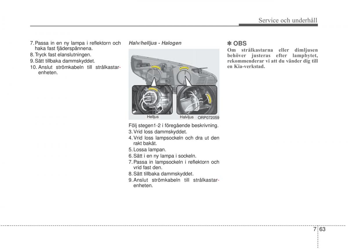 KIA Carens III 3 instruktionsbok / page 603