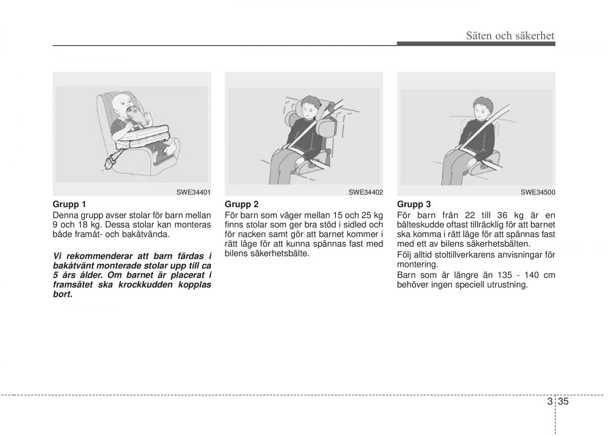 KIA Carens III 3 instruktionsbok / page 62