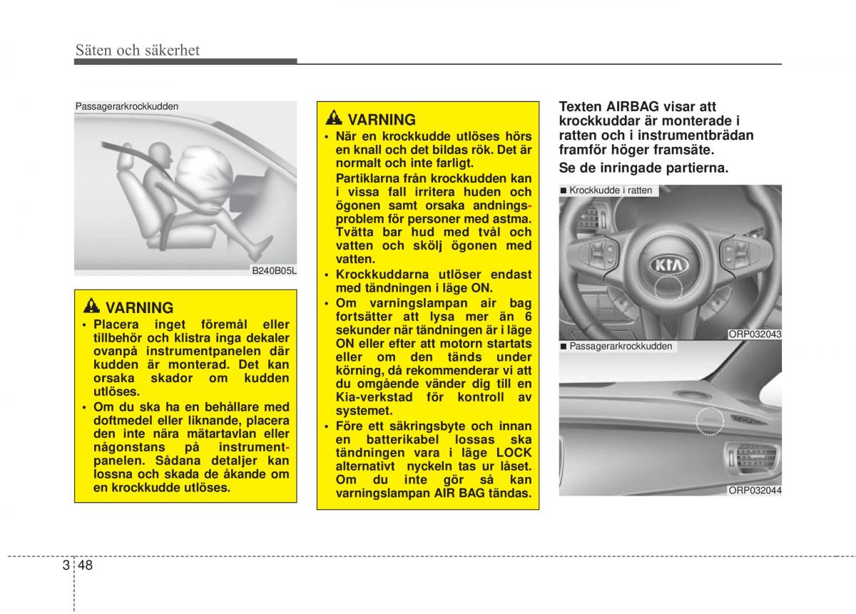 KIA Carens III 3 instruktionsbok / page 75