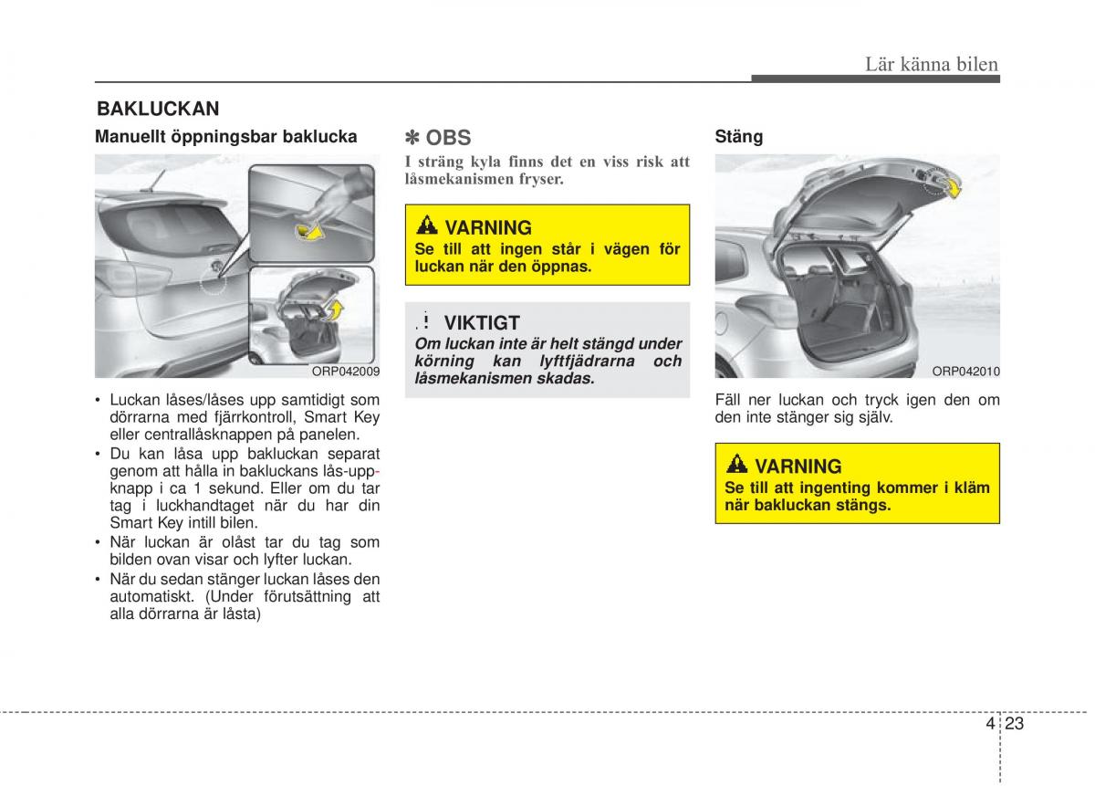 KIA Carens III 3 instruktionsbok / page 111