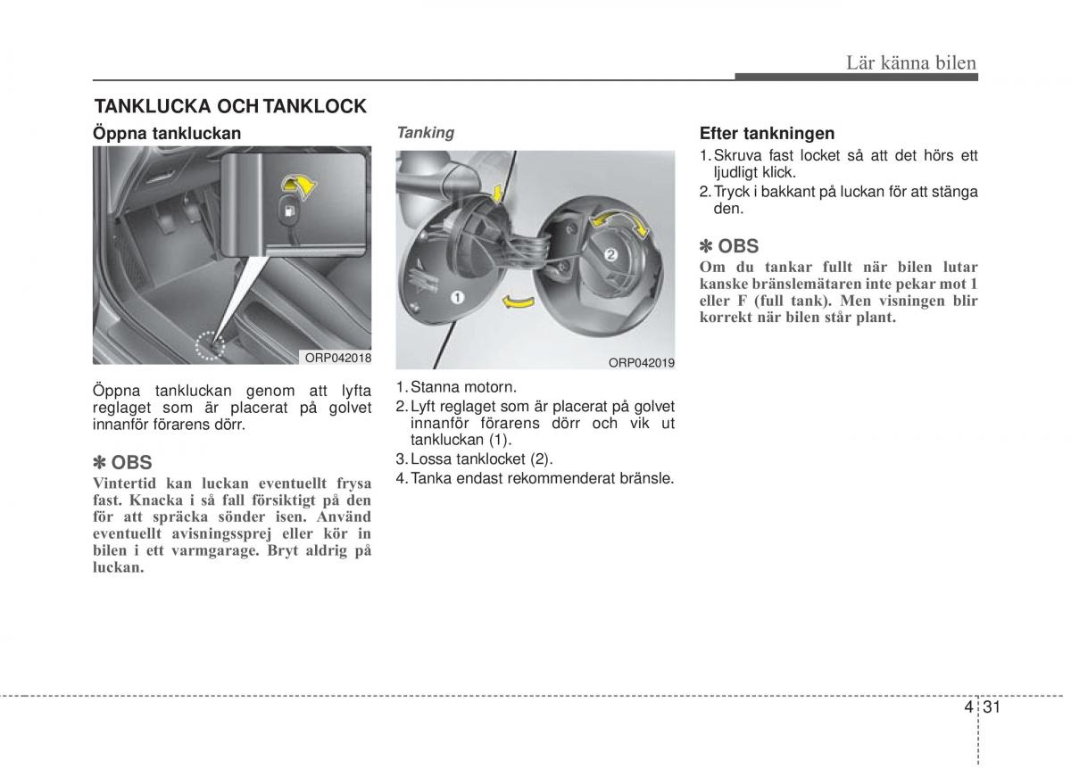 KIA Carens III 3 instruktionsbok / page 119