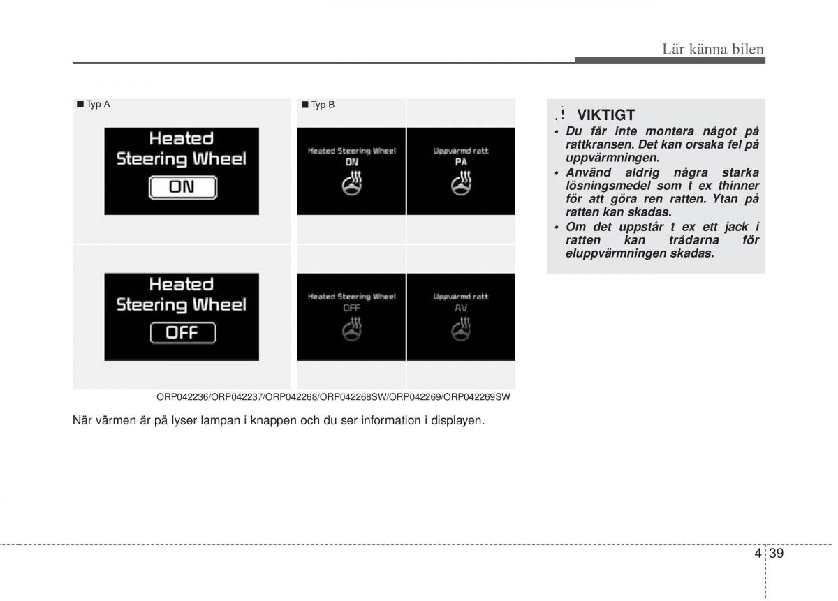 KIA Carens III 3 instruktionsbok / page 127