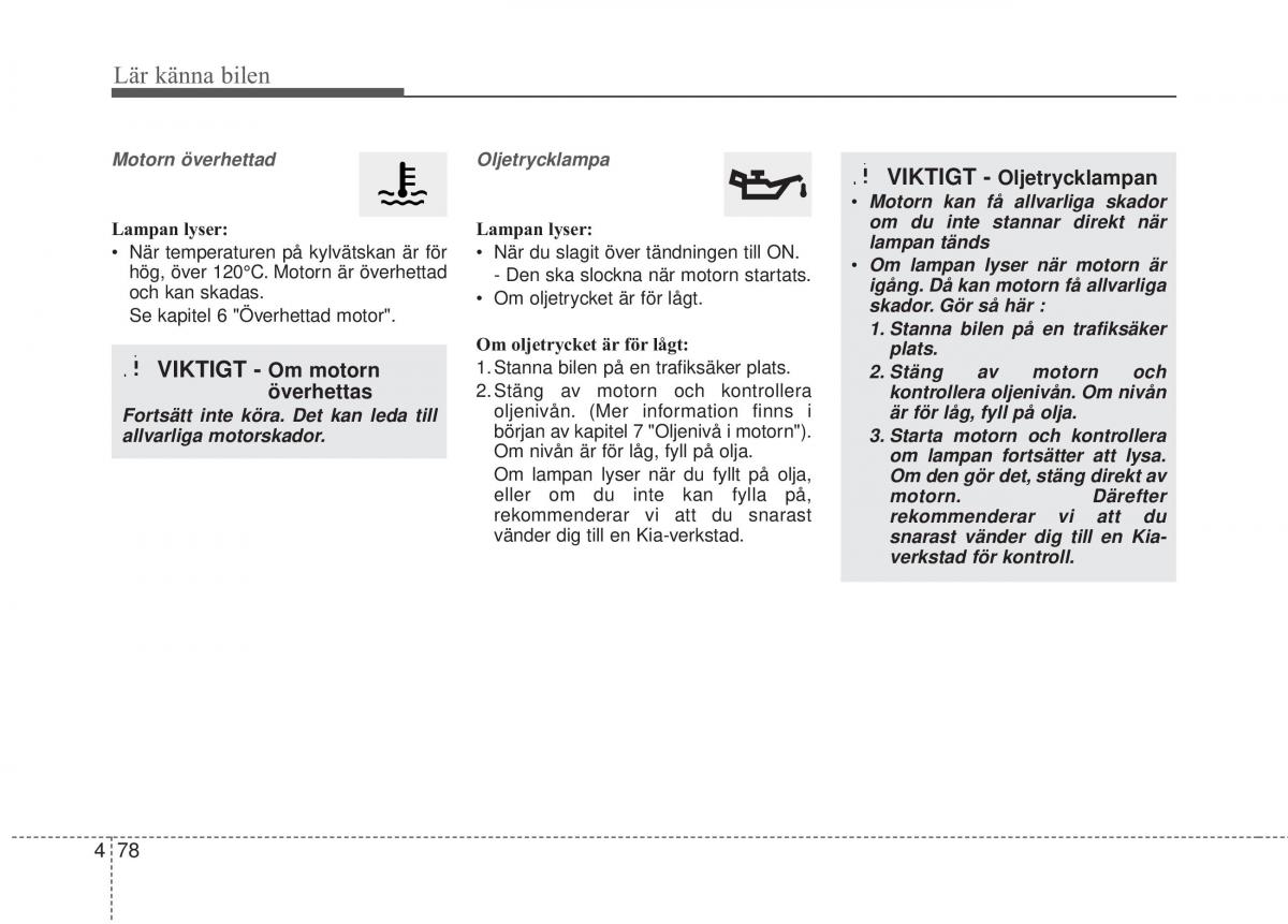 KIA Carens III 3 instruktionsbok / page 166