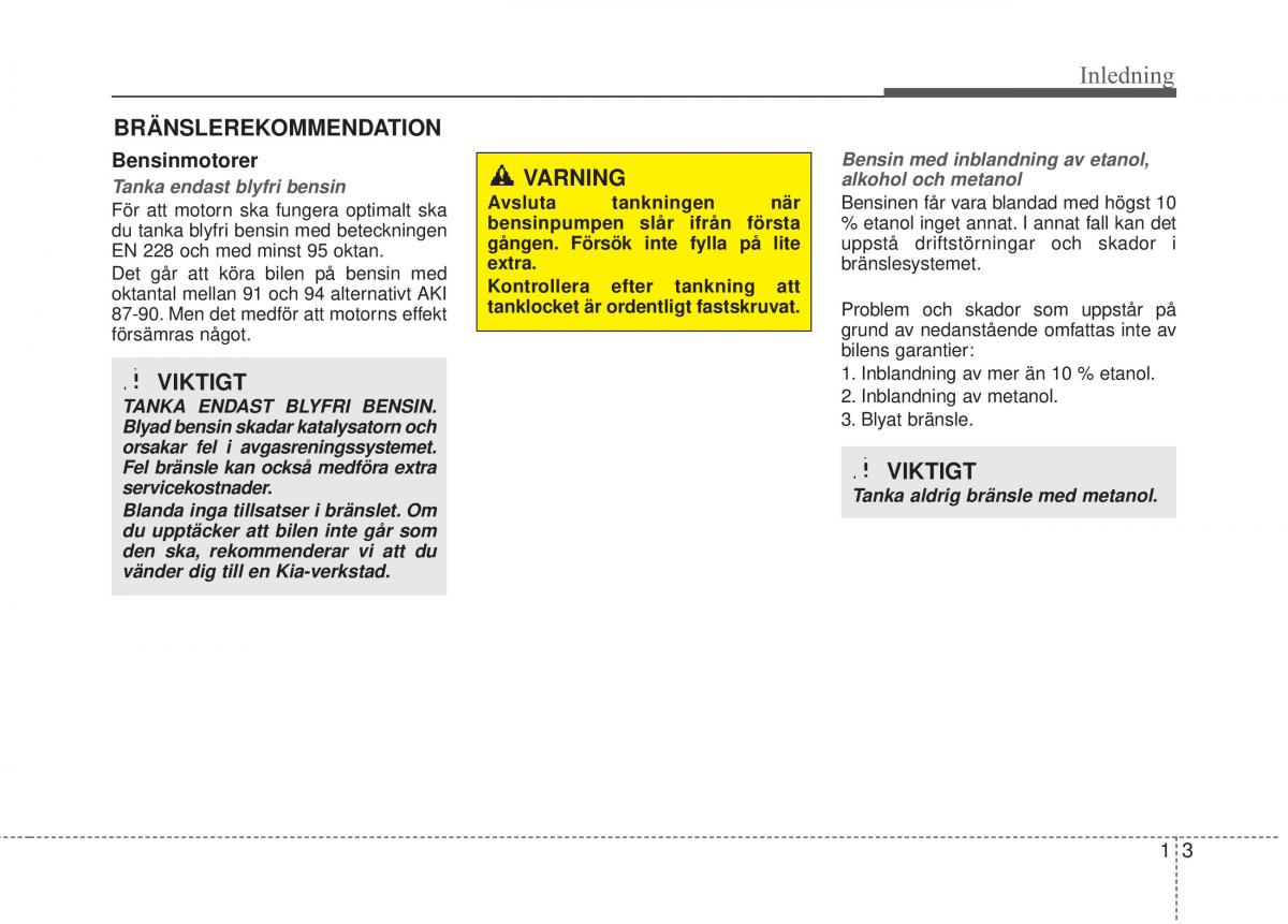 KIA Carens III 3 instruktionsbok / page 17