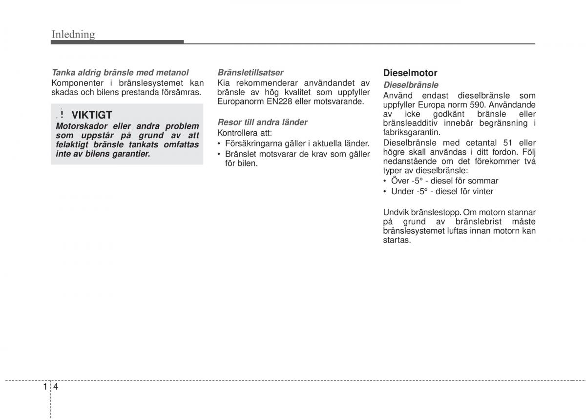 KIA Carens III 3 instruktionsbok / page 18