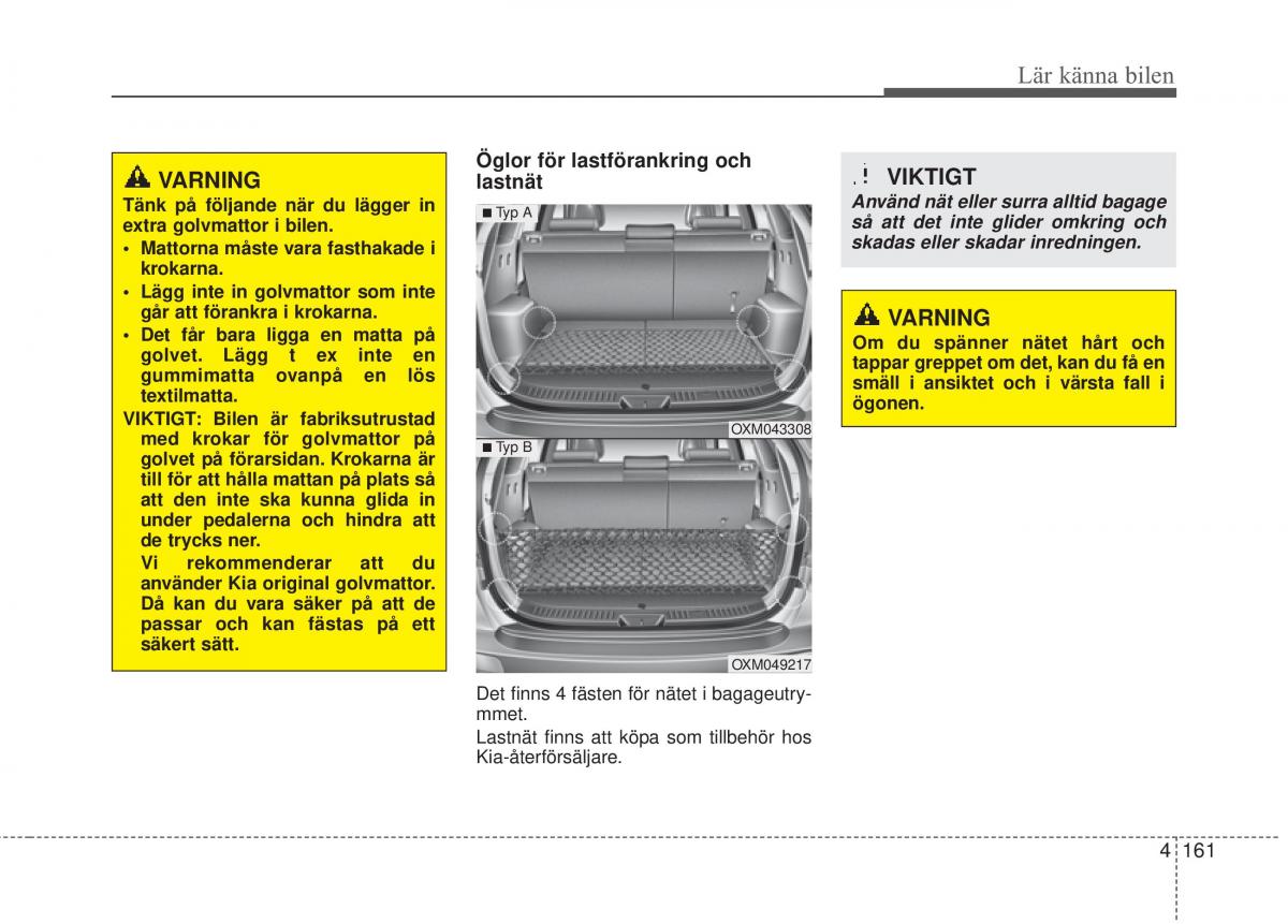 KIA Carens III 3 instruktionsbok / page 249