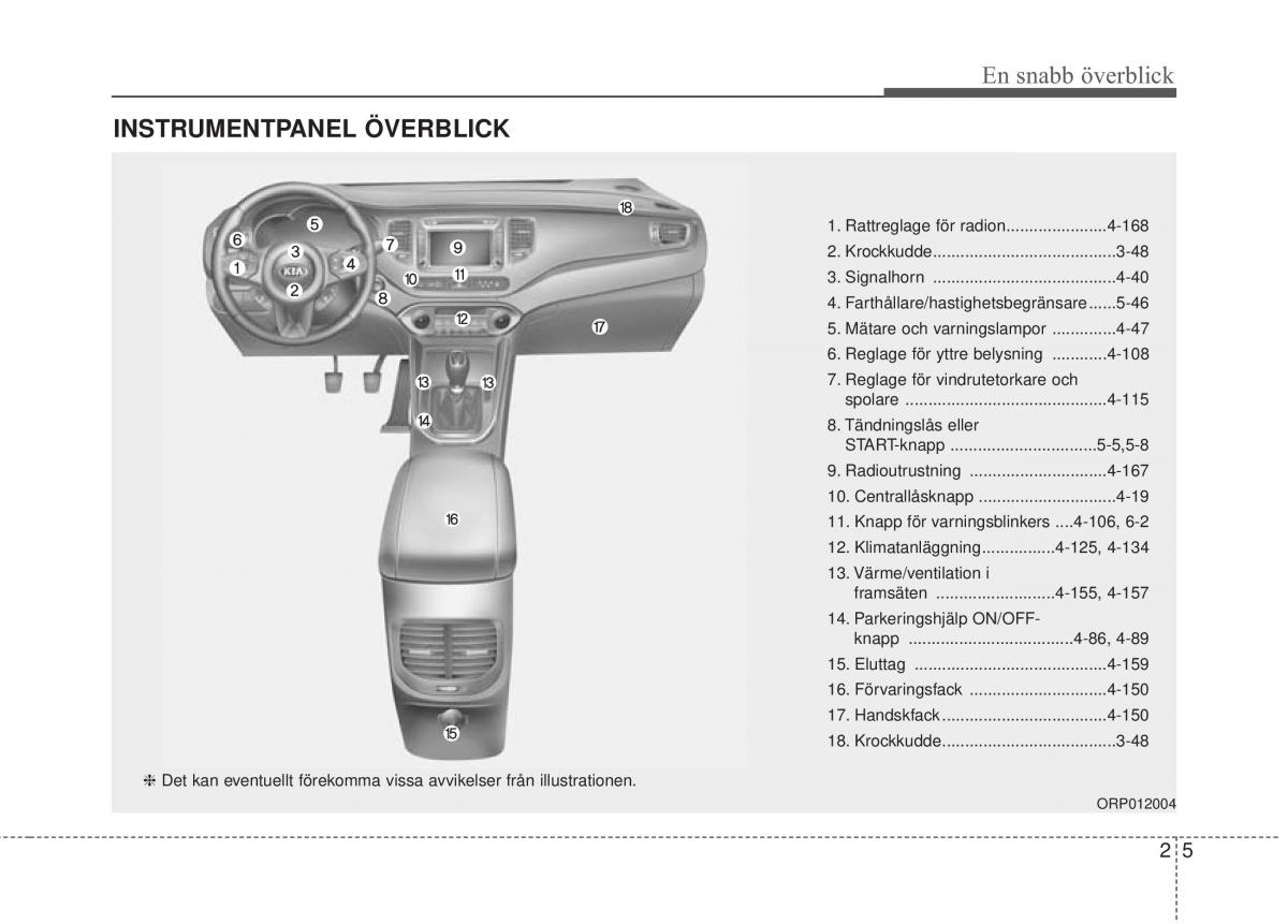 KIA Carens III 3 instruktionsbok / page 25