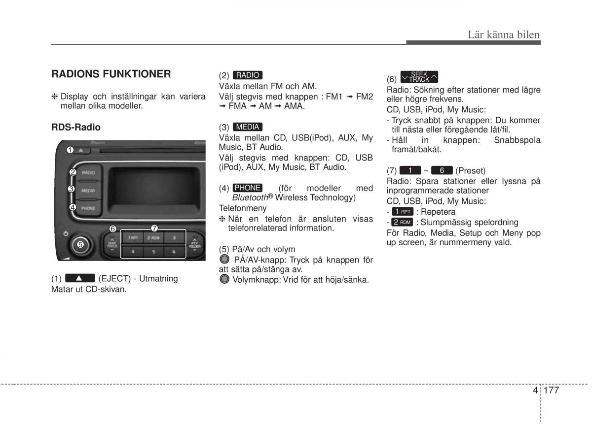 KIA Carens III 3 instruktionsbok / page 265