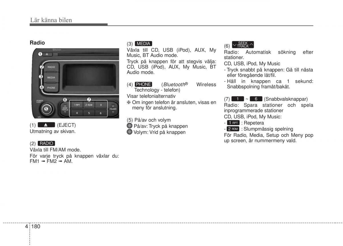 KIA Carens III 3 instruktionsbok / page 268