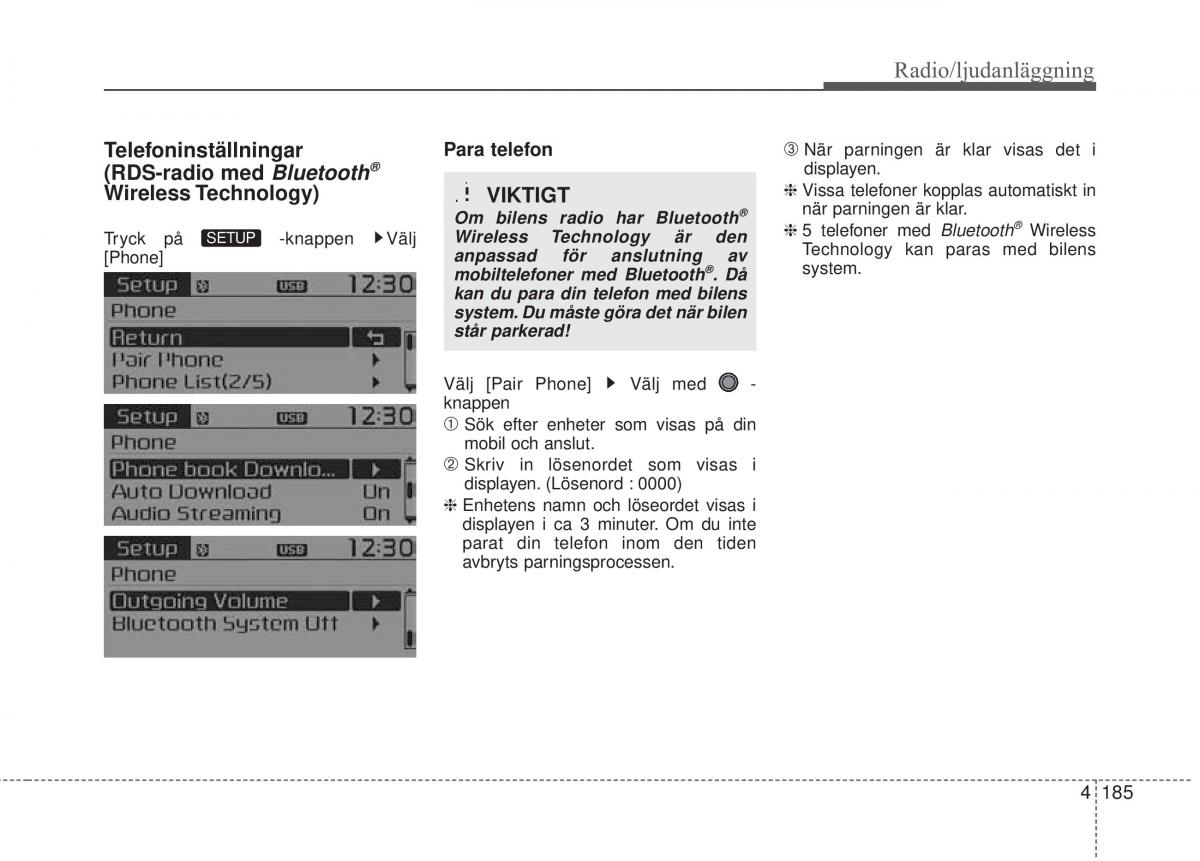 KIA Carens III 3 instruktionsbok / page 273