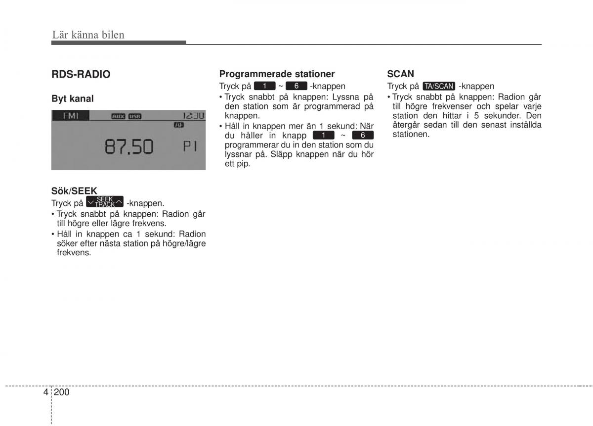 KIA Carens III 3 instruktionsbok / page 288