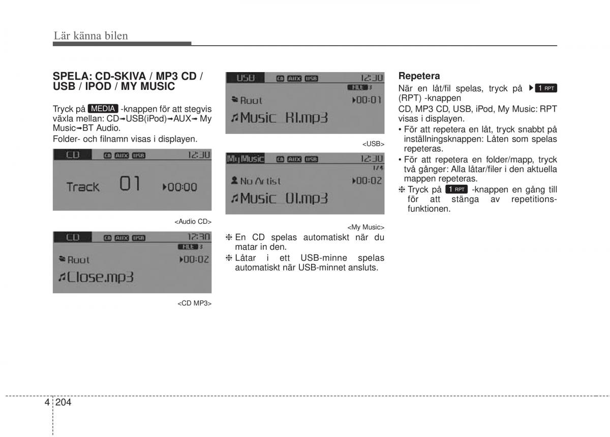 KIA Carens III 3 instruktionsbok / page 292