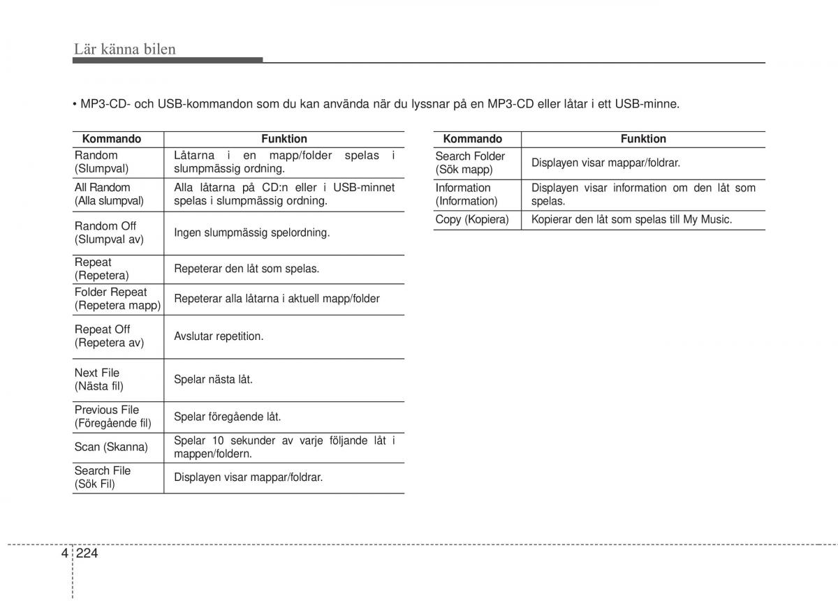 KIA Carens III 3 instruktionsbok / page 312