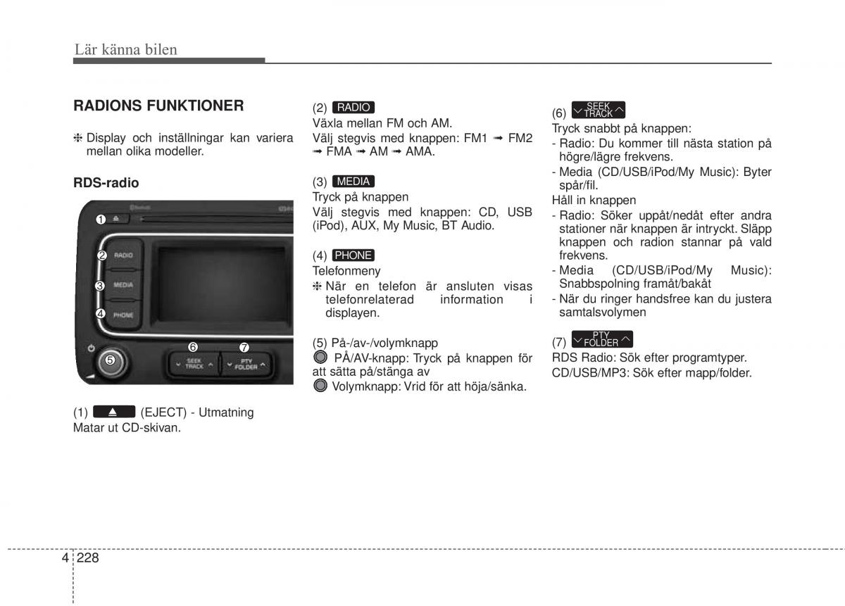 KIA Carens III 3 instruktionsbok / page 316