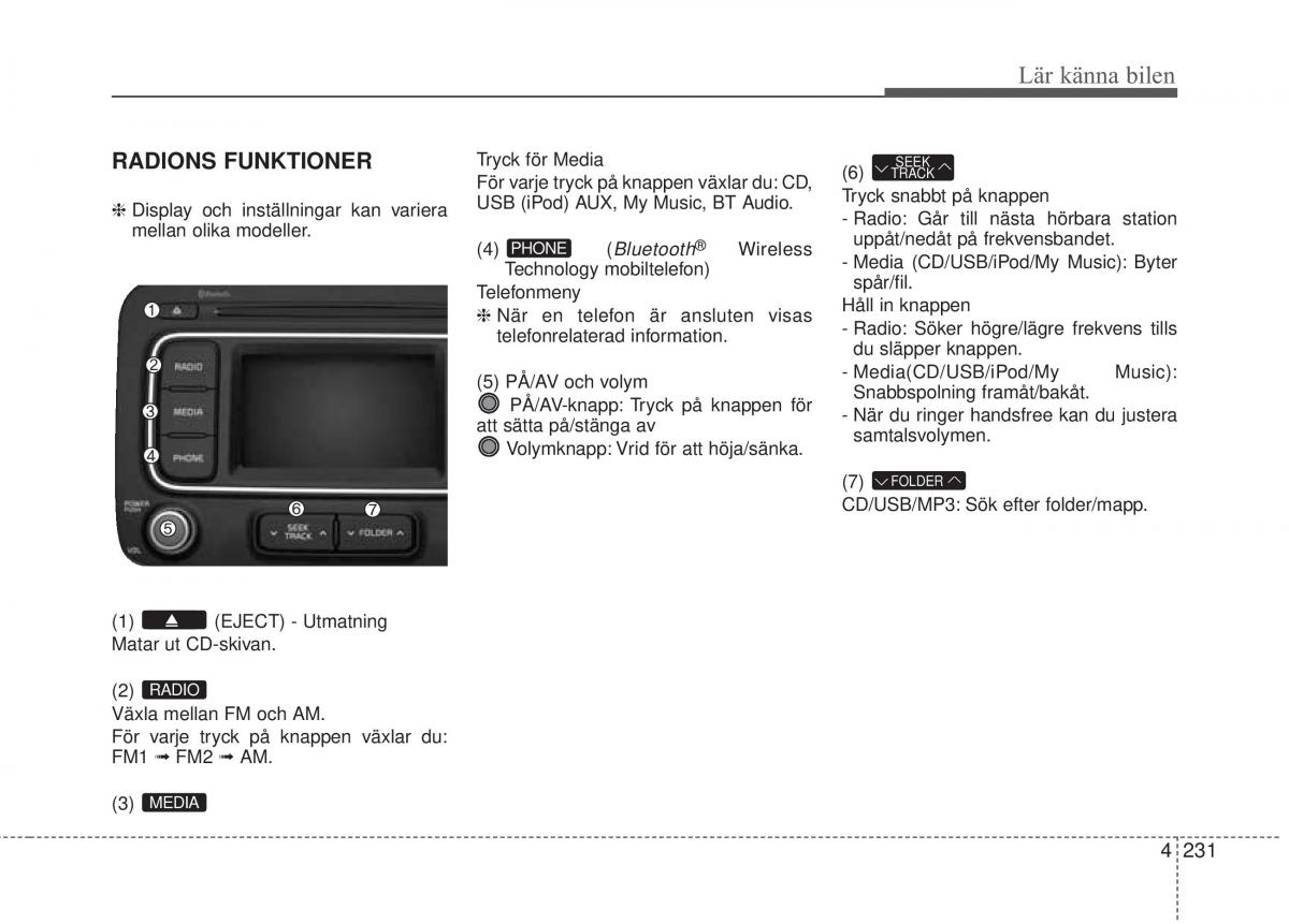 KIA Carens III 3 instruktionsbok / page 319