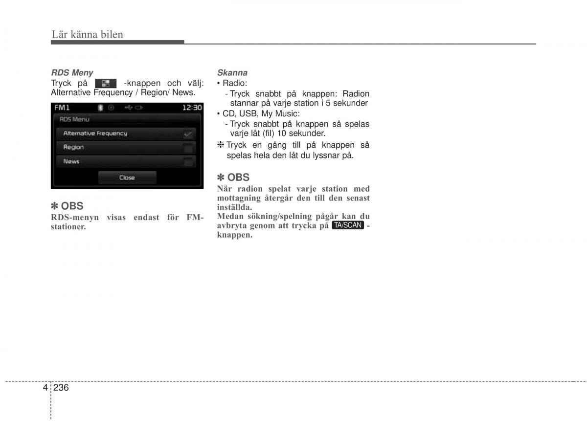 KIA Carens III 3 instruktionsbok / page 324