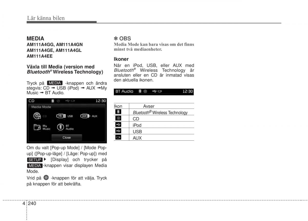 KIA Carens III 3 instruktionsbok / page 328