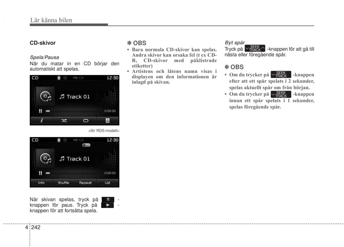 KIA Carens III 3 instruktionsbok / page 330