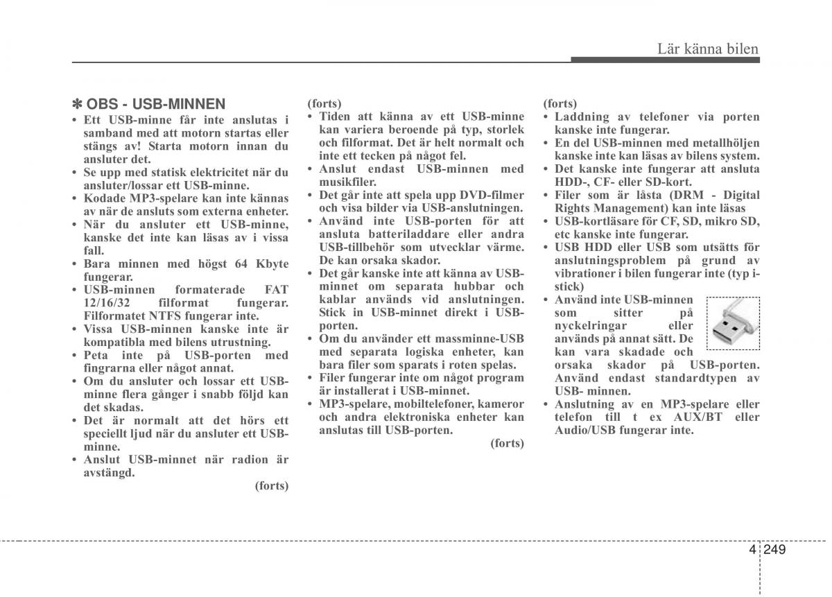 KIA Carens III 3 instruktionsbok / page 337