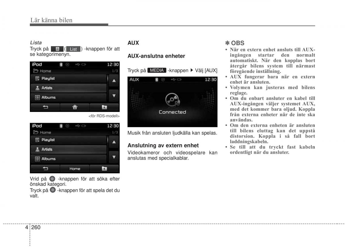 KIA Carens III 3 instruktionsbok / page 348