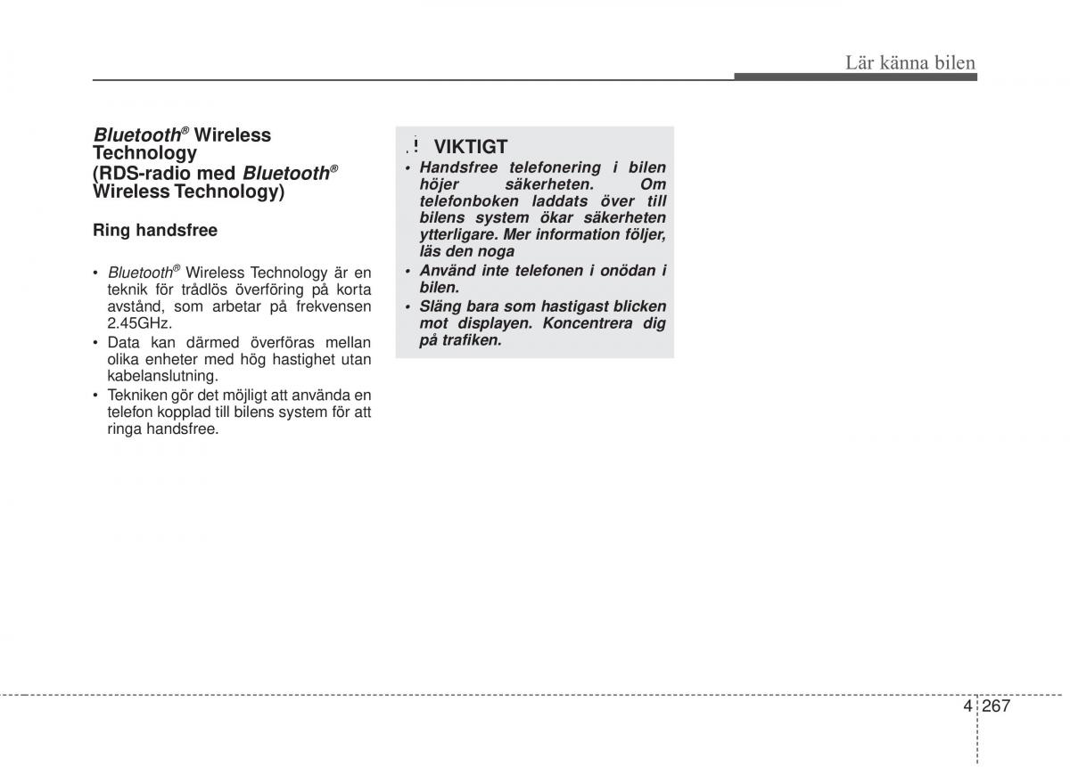 KIA Carens III 3 instruktionsbok / page 355