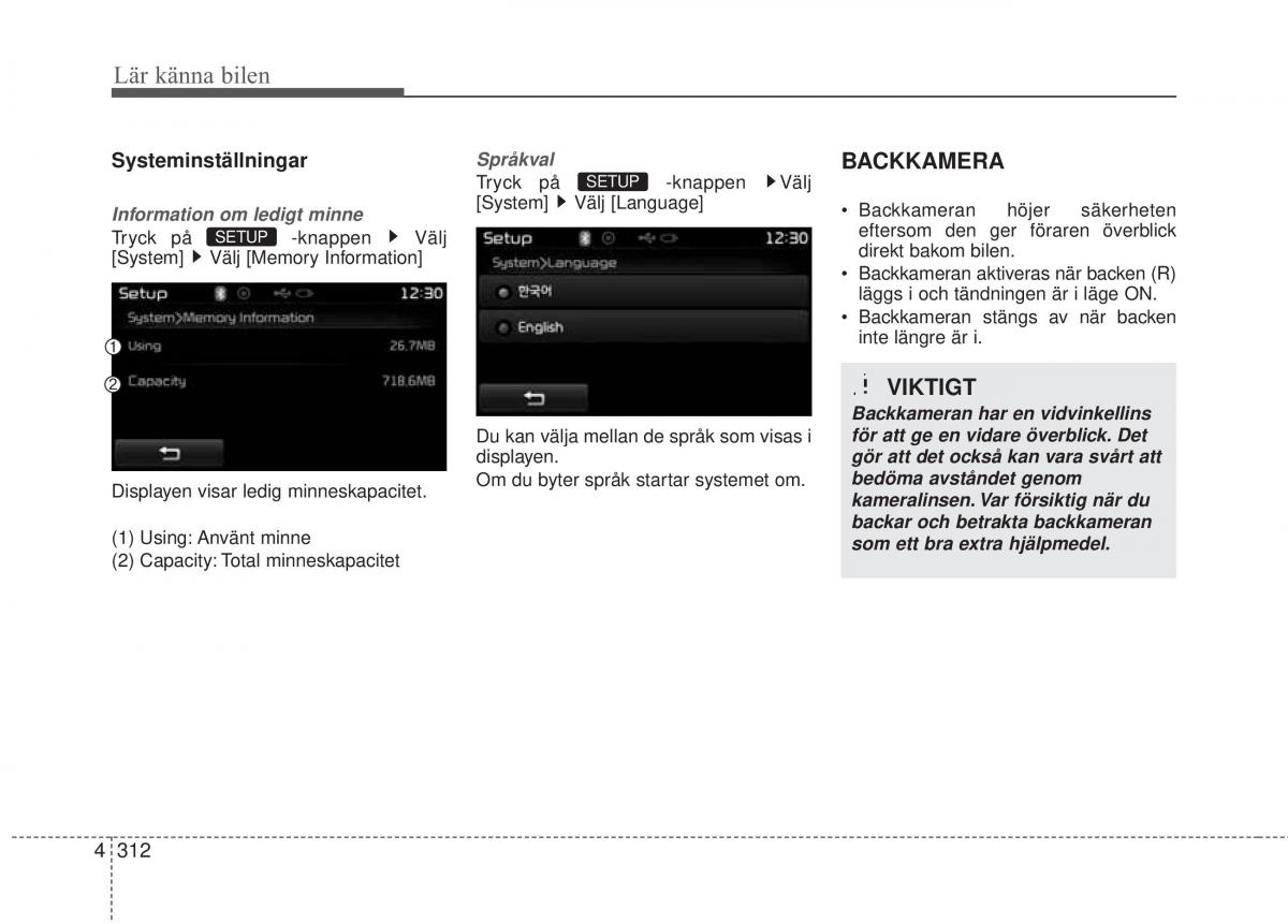 KIA Carens III 3 instruktionsbok / page 400