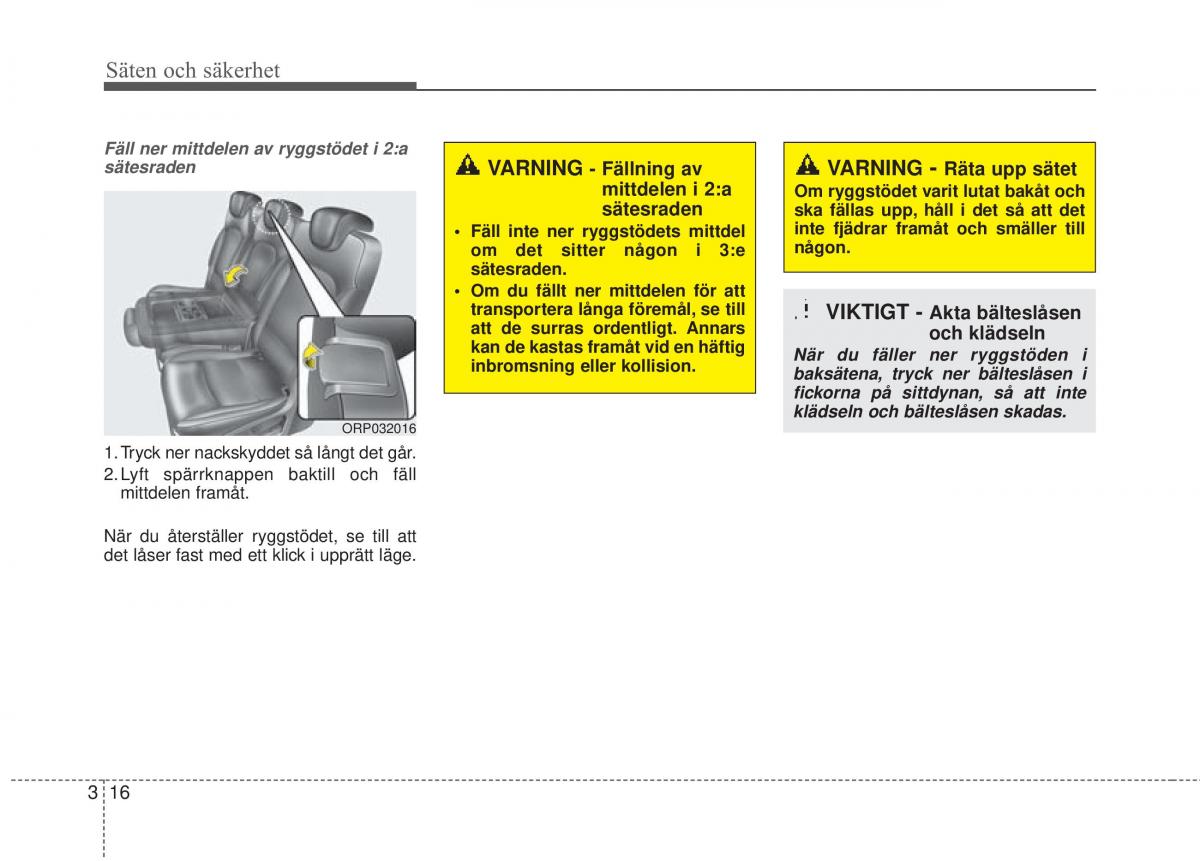 KIA Carens III 3 instruktionsbok / page 43