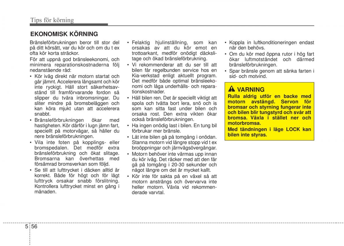 KIA Carens III 3 instruktionsbok / page 458