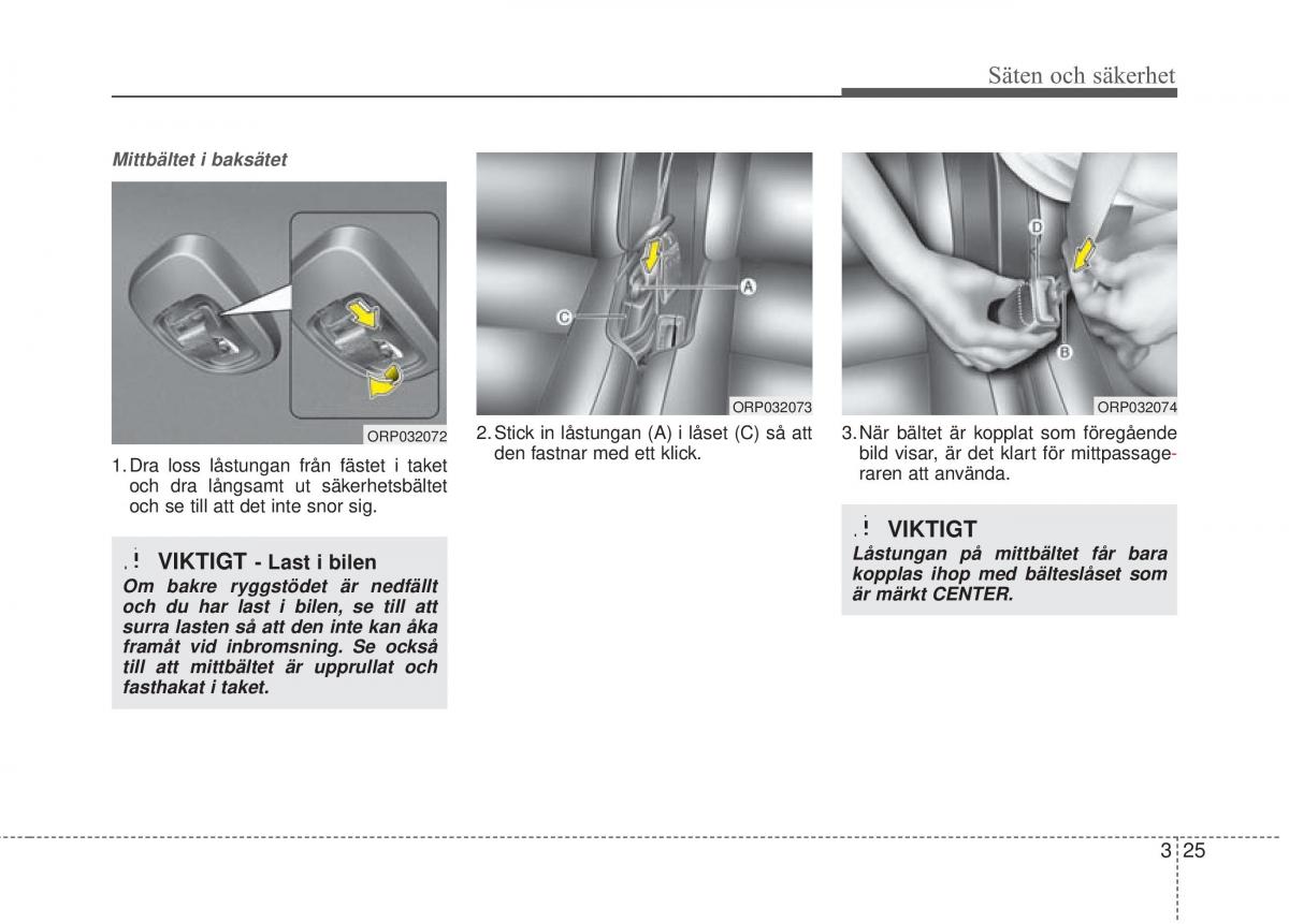 KIA Carens III 3 instruktionsbok / page 52