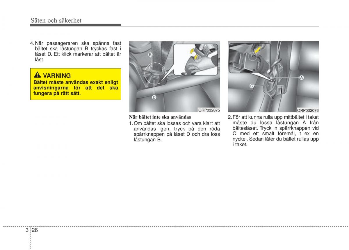 KIA Carens III 3 instruktionsbok / page 53