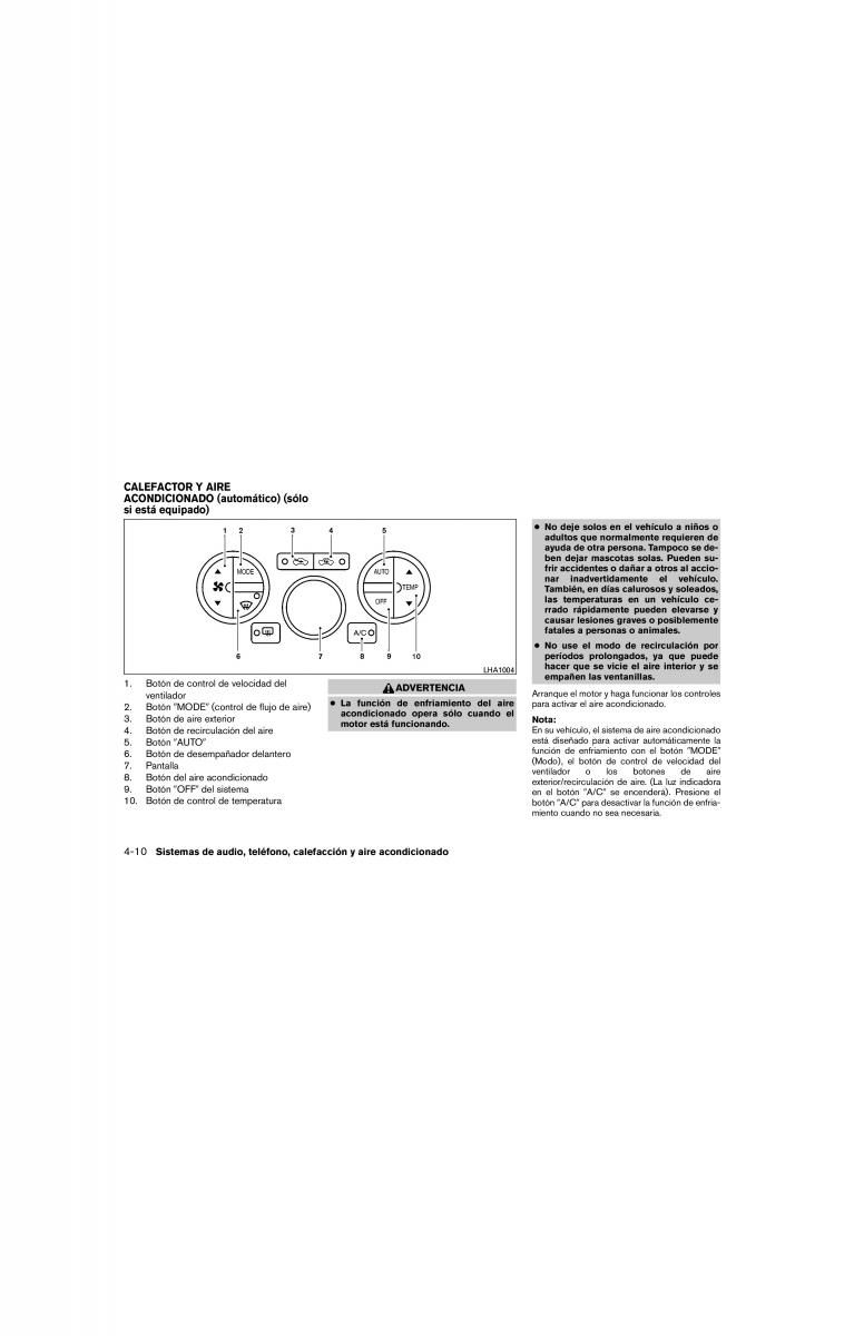 Nissan Tida I 1 manual del propietario / page 180