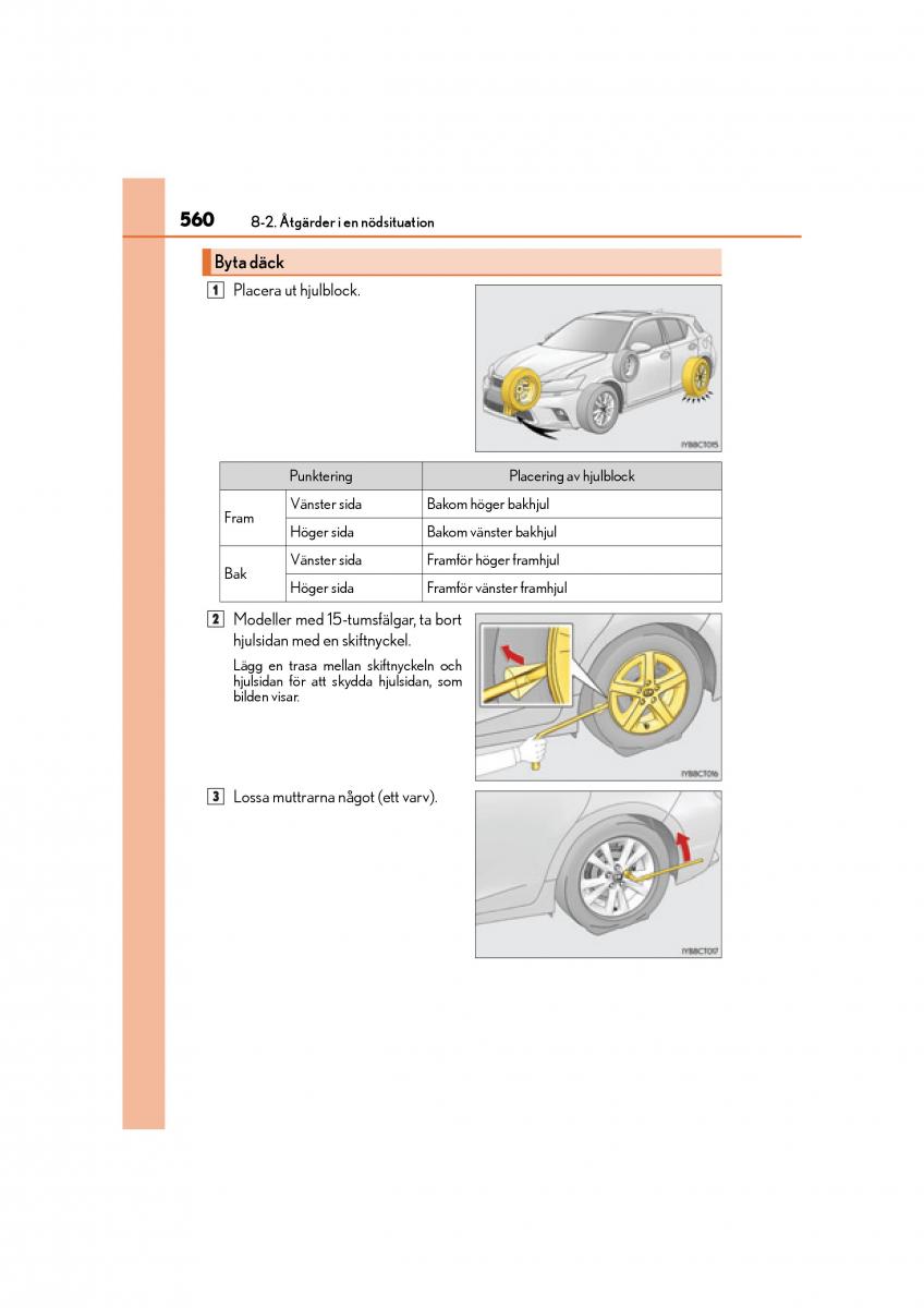 Lexus CT200h instruktionsbok / page 560