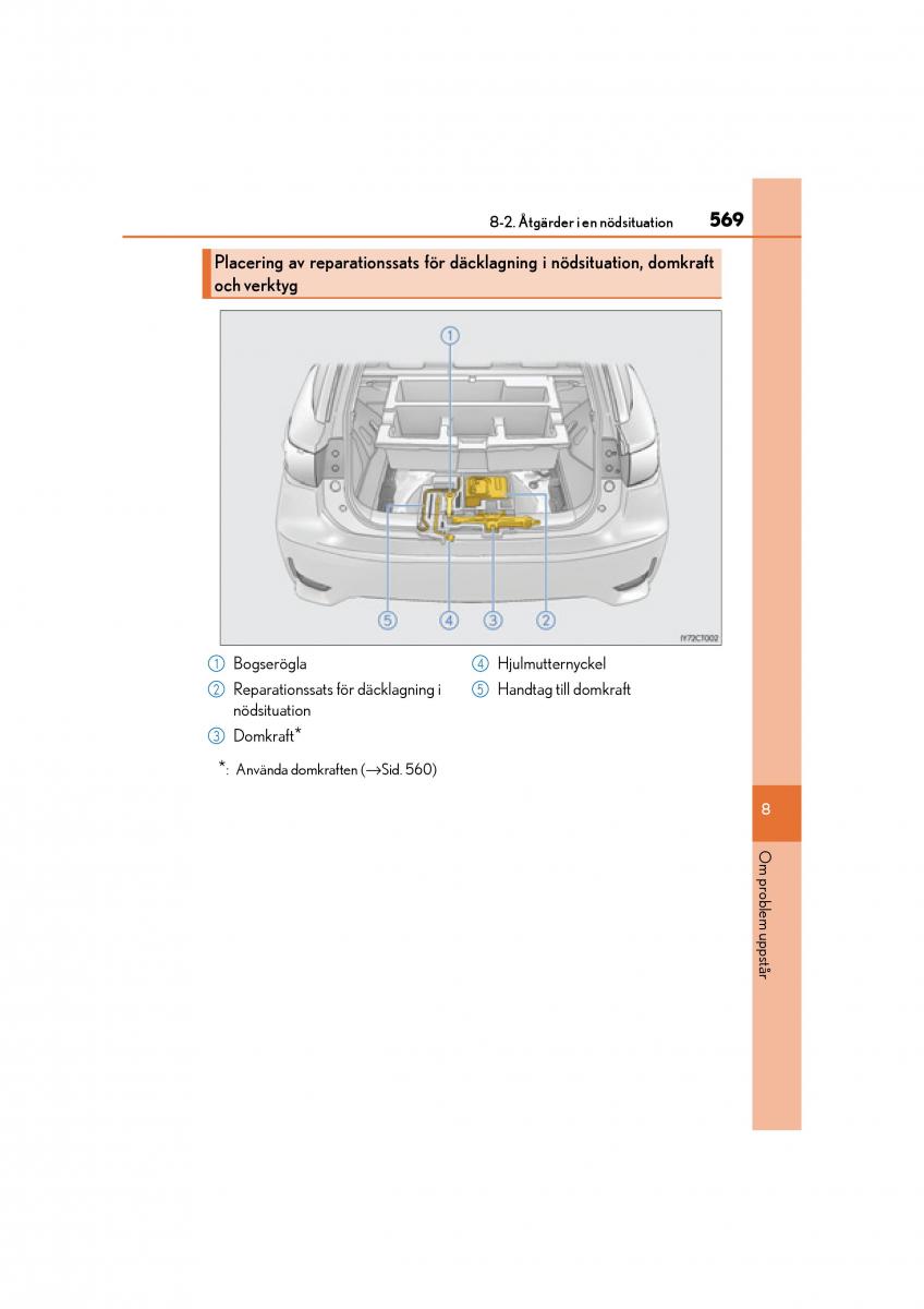 Lexus CT200h instruktionsbok / page 569