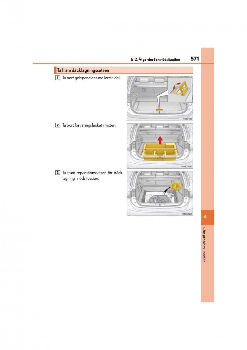 Lexus CT200h instruktionsbok / page 571