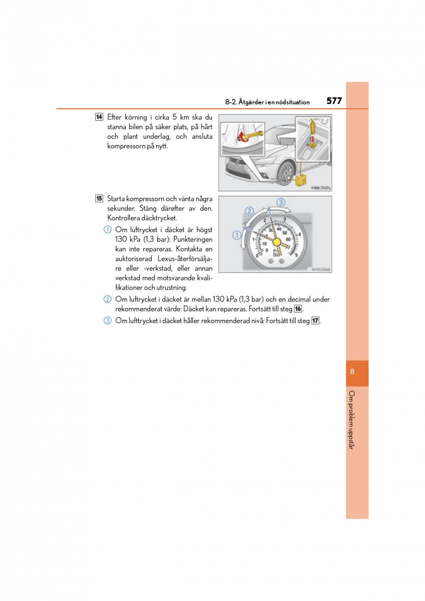 Lexus CT200h instruktionsbok / page 577