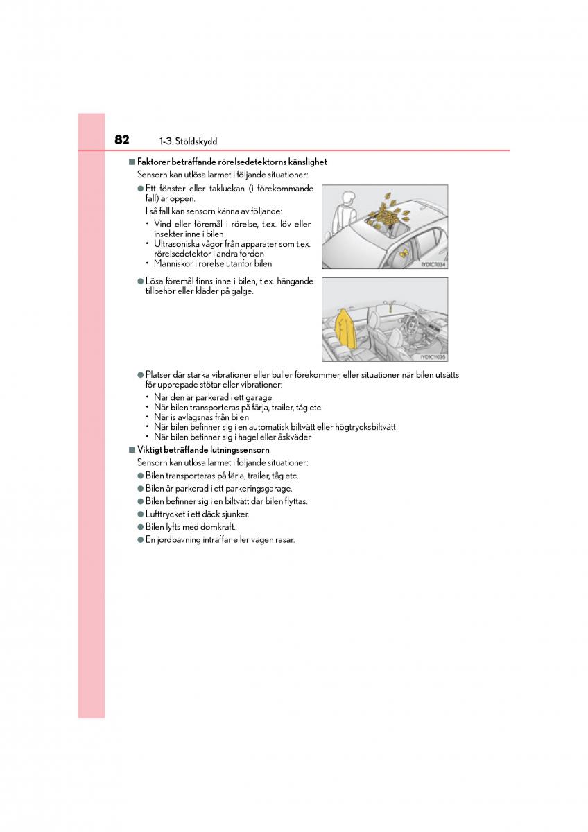 Lexus CT200h instruktionsbok / page 82