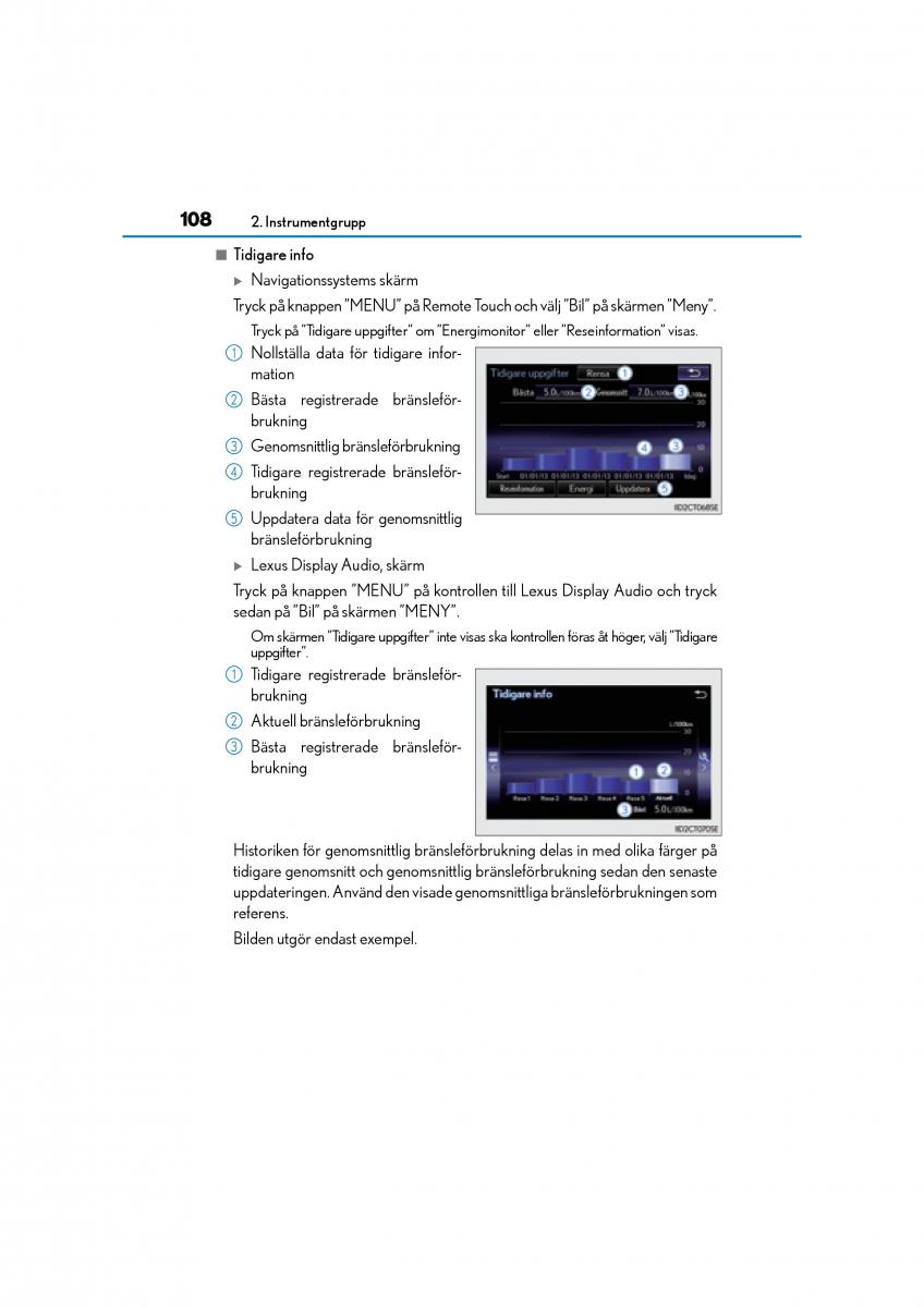 Lexus CT200h instruktionsbok / page 108