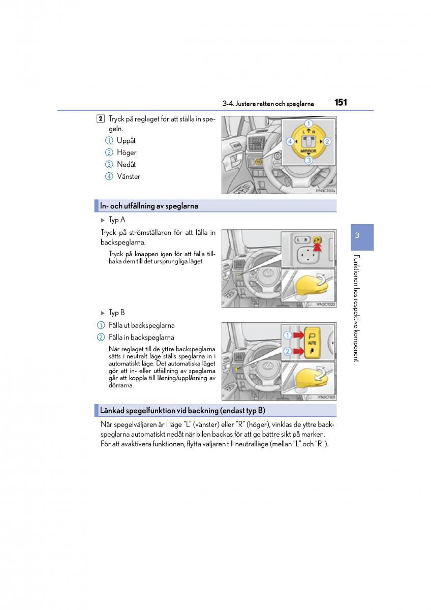 Lexus CT200h instruktionsbok / page 151