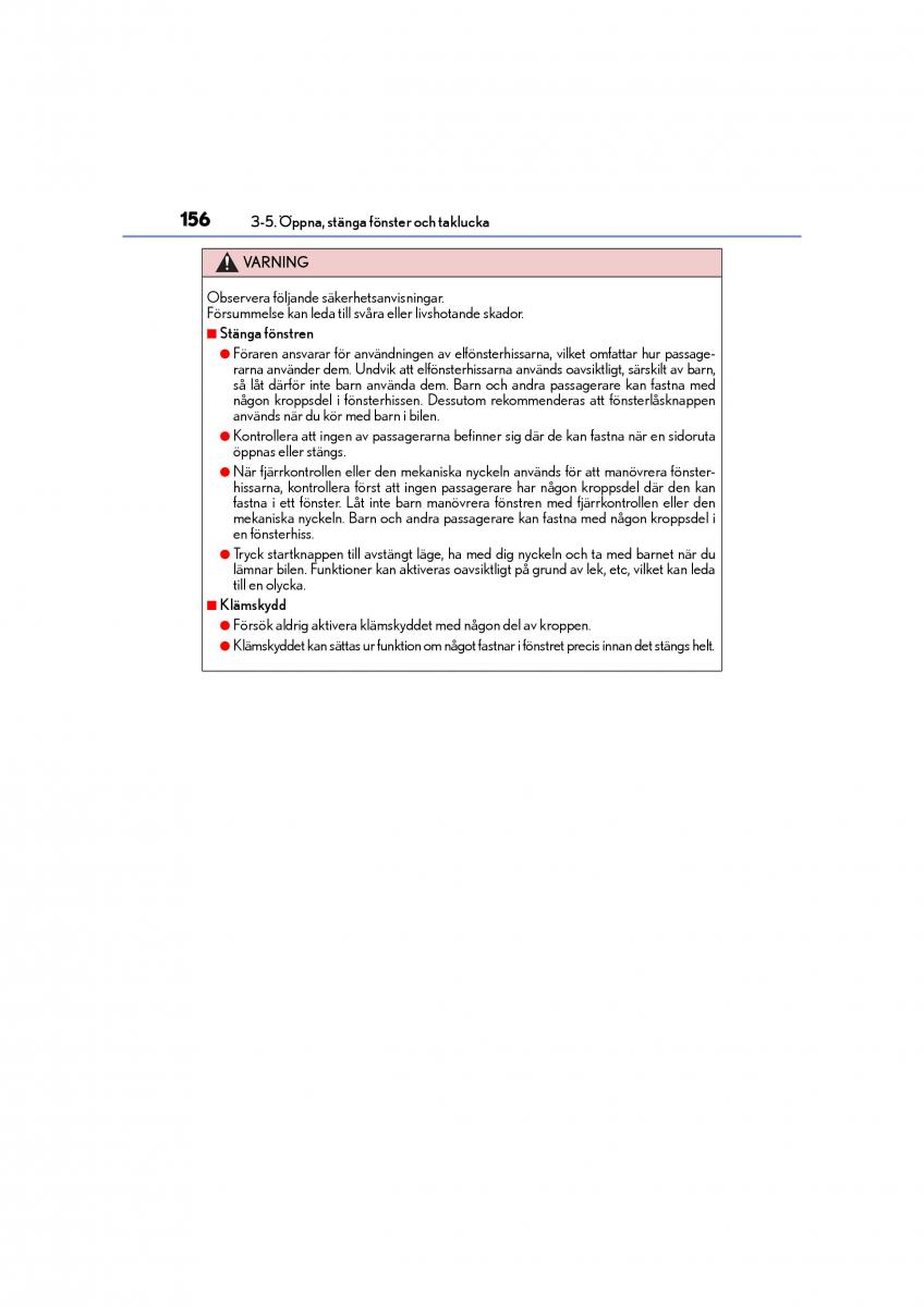 Lexus CT200h instruktionsbok / page 156