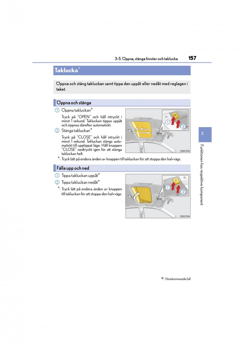 Lexus CT200h instruktionsbok / page 157