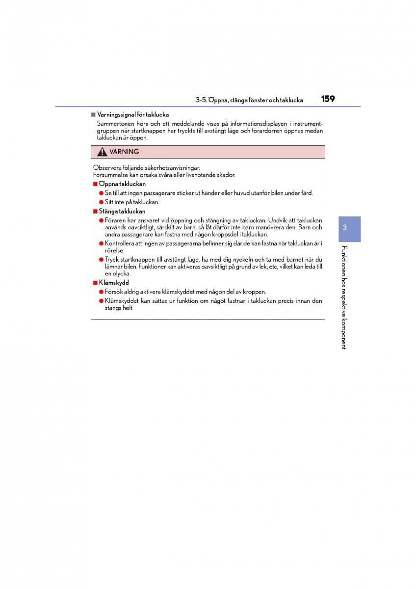 Lexus CT200h instruktionsbok / page 159