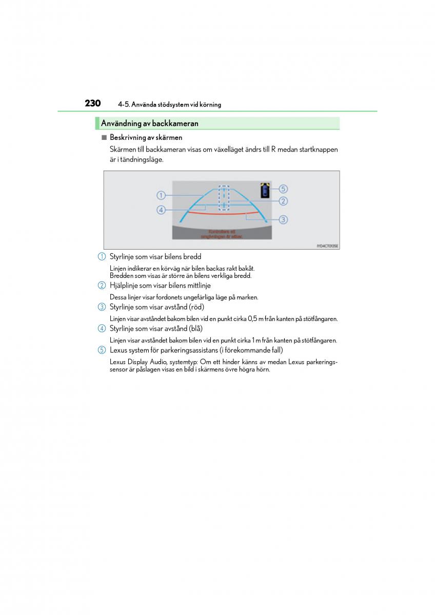 Lexus CT200h instruktionsbok / page 230