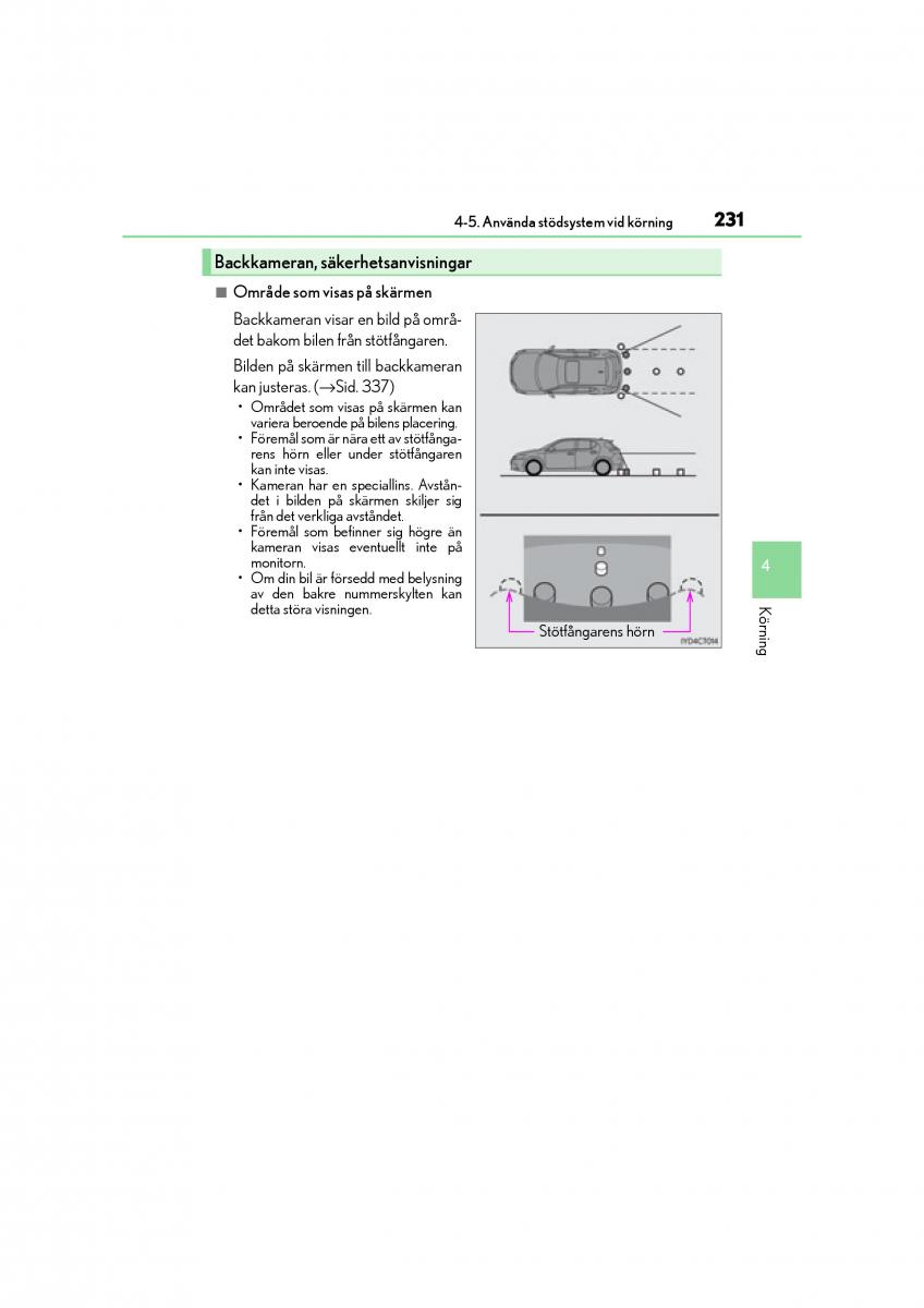 Lexus CT200h instruktionsbok / page 231