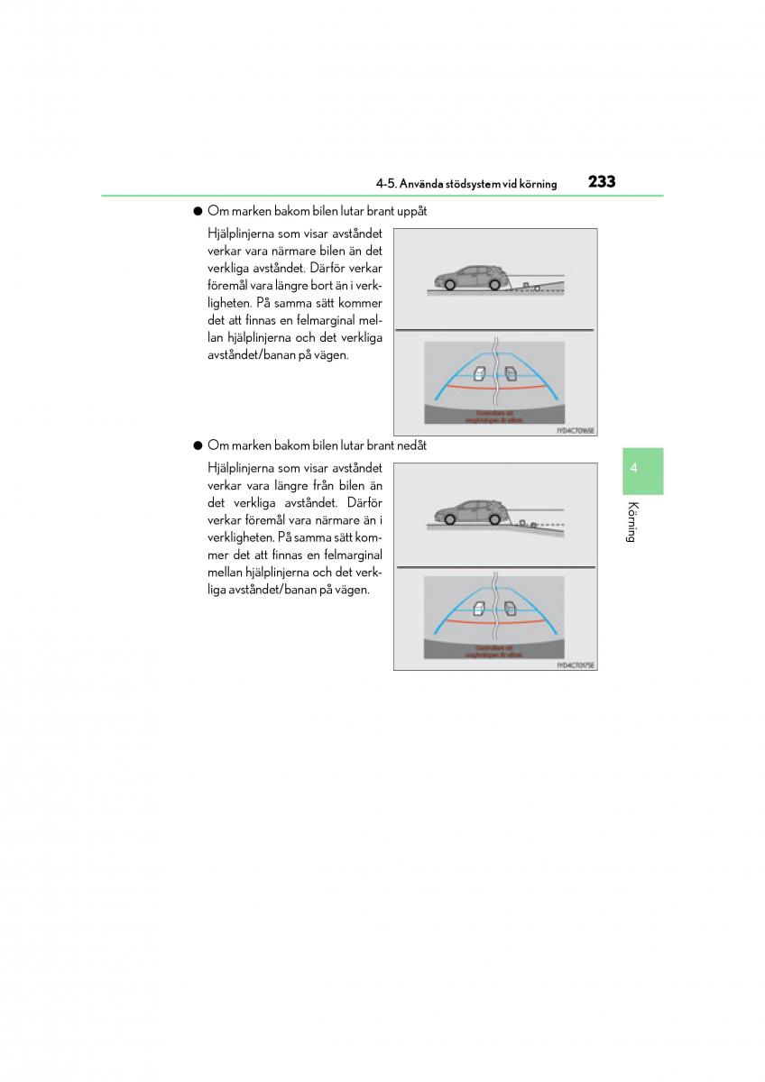 Lexus CT200h instruktionsbok / page 233