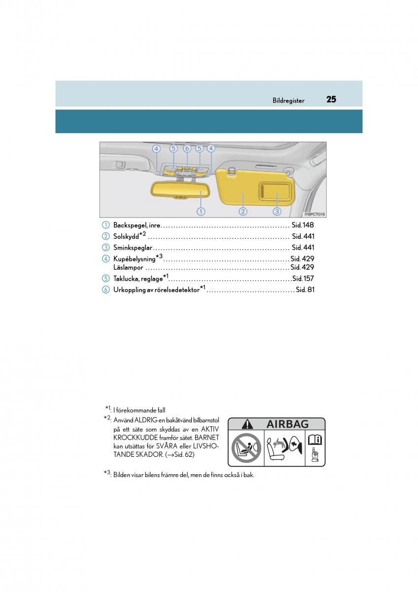 Lexus CT200h instruktionsbok / page 25