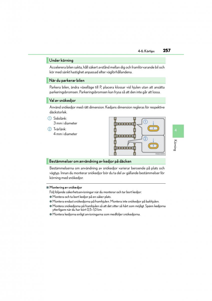 Lexus CT200h instruktionsbok / page 257