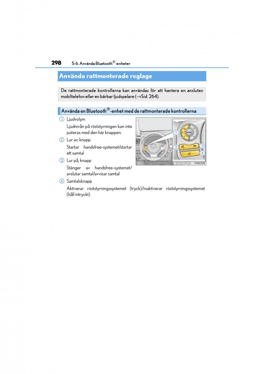 Lexus CT200h instruktionsbok / page 298