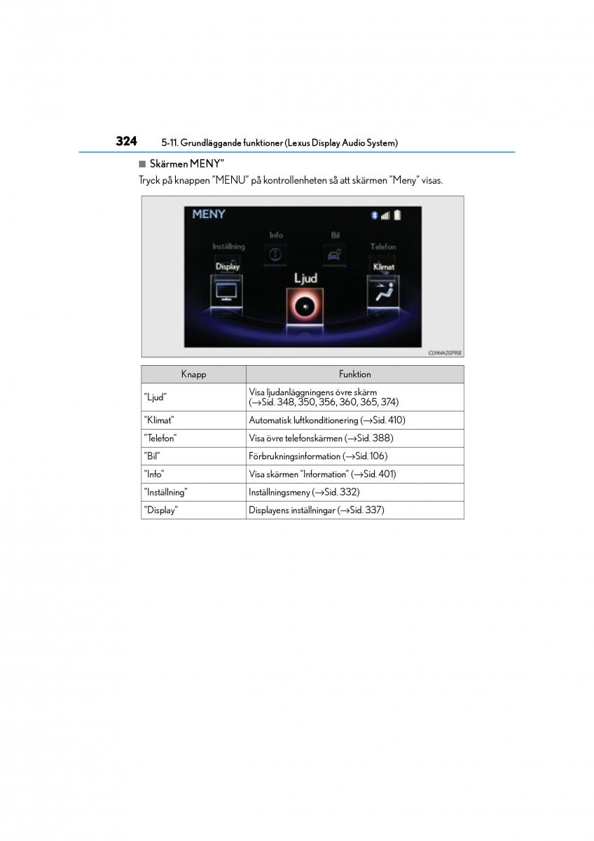 Lexus CT200h instruktionsbok / page 324